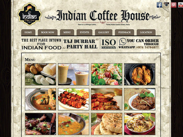 Indian coffee house website